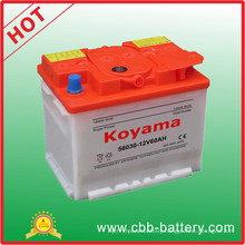 DIN60 Dry Charged Starter Battery -12V60ah (56030)